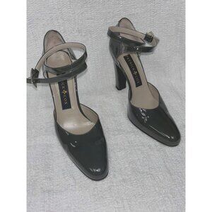 Patrick Cox Olive Green Patent Leather Heels Size 6.5 #41403